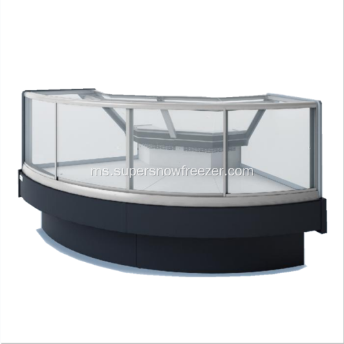 Square Glass Door Deli Display Showcase Showcase Peti sejuk